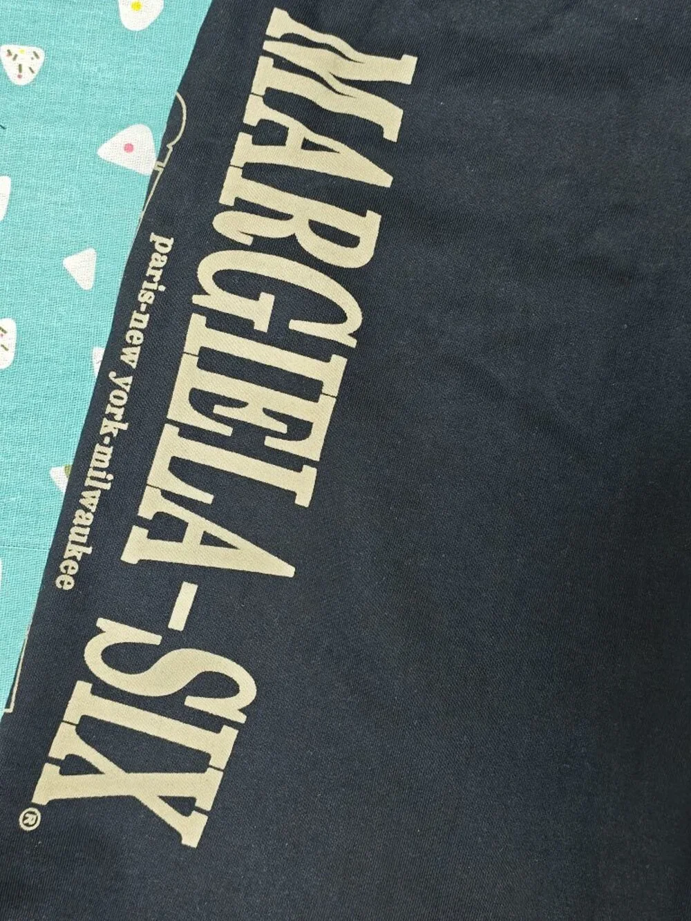 Supreme Black Sweatpants with Eagle Graphic and Tan & Blue Accents